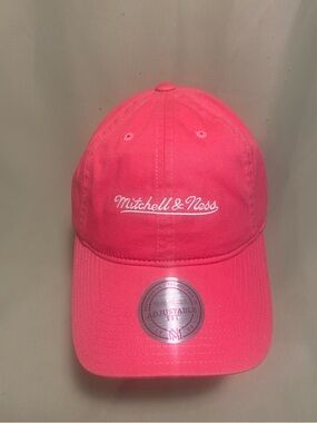 Mitchell & Ness  Pinscript  Sold Pink Adjustable Baseball Cap OSFM O/S NWT